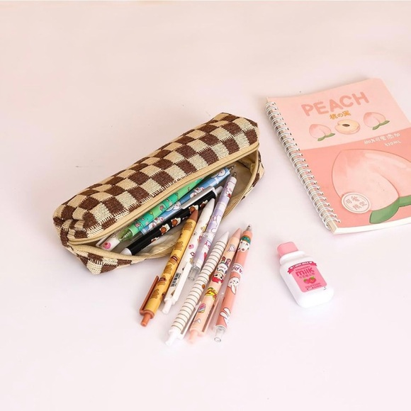 The Coconut Collective Checker Carry All Pouch - Picture 4 of 5